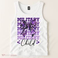 Military Child Coquette Bow Purple Up Camo Tank Top thumb 2