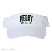 Merry Christmas Cool Green Plaid Visor thumb 0