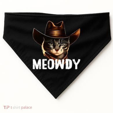 Meowdy Cat Cowboy Funny Cat Meme USA-Made Doggie Bandana