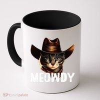 Meowdy Cat Cowboy Funny Cat Meme Coffee Mug thumb 0