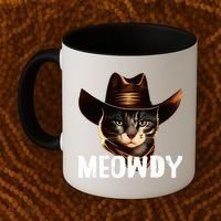Meowdy Cat Cowboy Funny Cat Meme Coffee Mug thumb 2