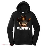 Meowdy Cat Cowboy Funny Cat Meme Women's Hoodie thumb 0