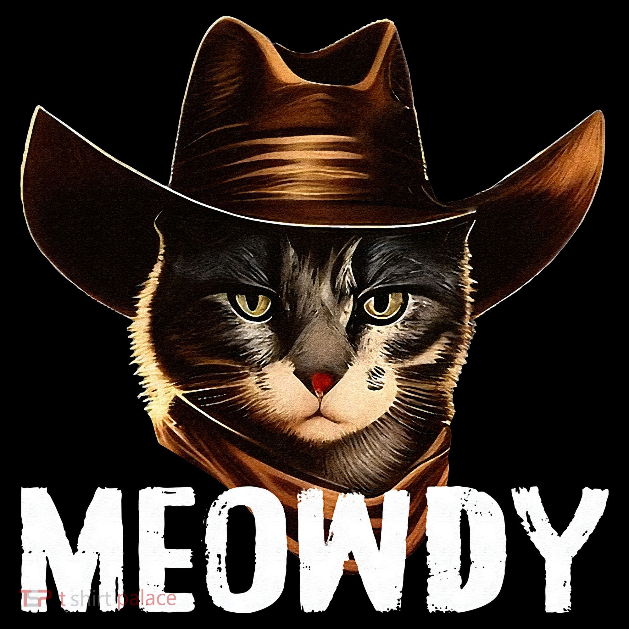 Meowdy Cat Cowboy Funny Cat Meme Women's Hoodie