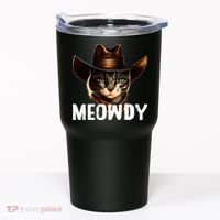 Meowdy Cat Cowboy Funny Cat Meme Tumbler thumb 0