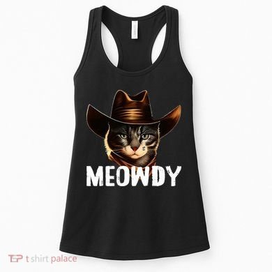 Meowdy Cat Cowboy Funny Cat Meme Women's Tank Top