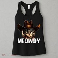 Meowdy Cat Cowboy Funny Cat Meme Women's Tank Top thumb 3