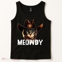 Meowdy Cat Cowboy Funny Cat Meme Tank Top thumb 2