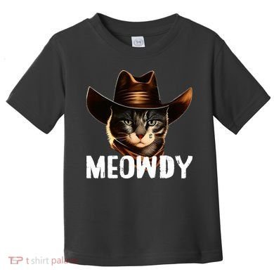 Meowdy Cat Cowboy Funny Cat Meme Toddler T-Shirt