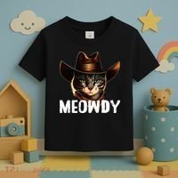 Meowdy Cat Cowboy Funny Cat Meme Toddler T-Shirt thumb 3
