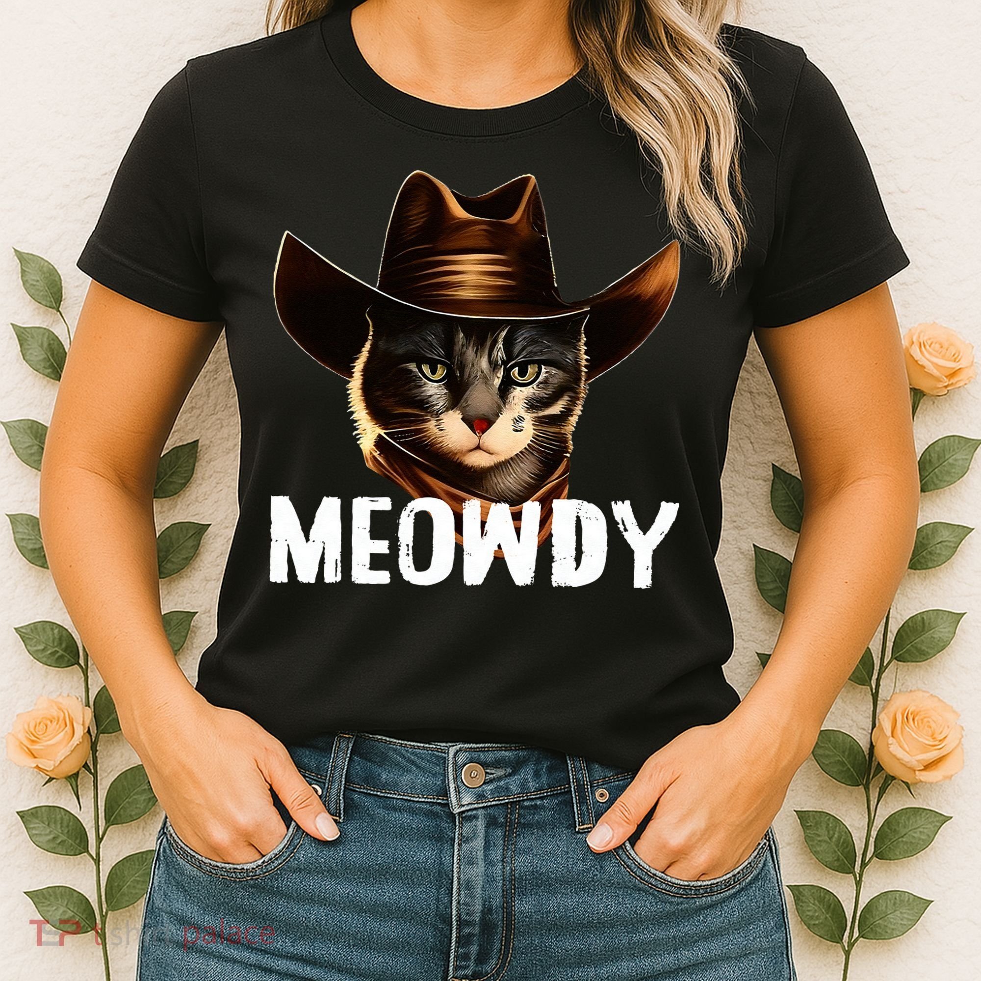 Meowdy Cat Cowboy Funny Cat Meme Women's T-Shirt