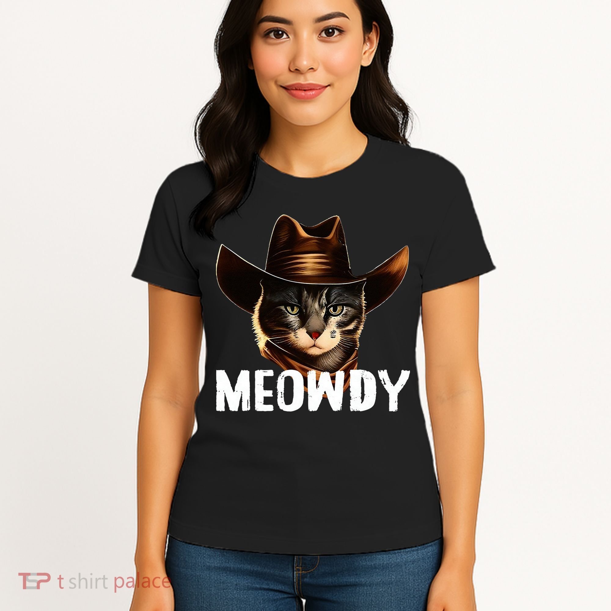 Meowdy Cat Cowboy Funny Cat Meme Women's T-Shirt