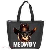 Meowdy Cat Cowboy Funny Cat Meme Tote Bag thumb 0
