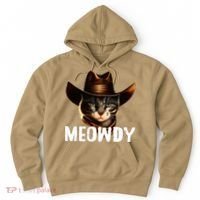 Meowdy Cat Cowboy Funny Cat Meme Hoodie thumb 0