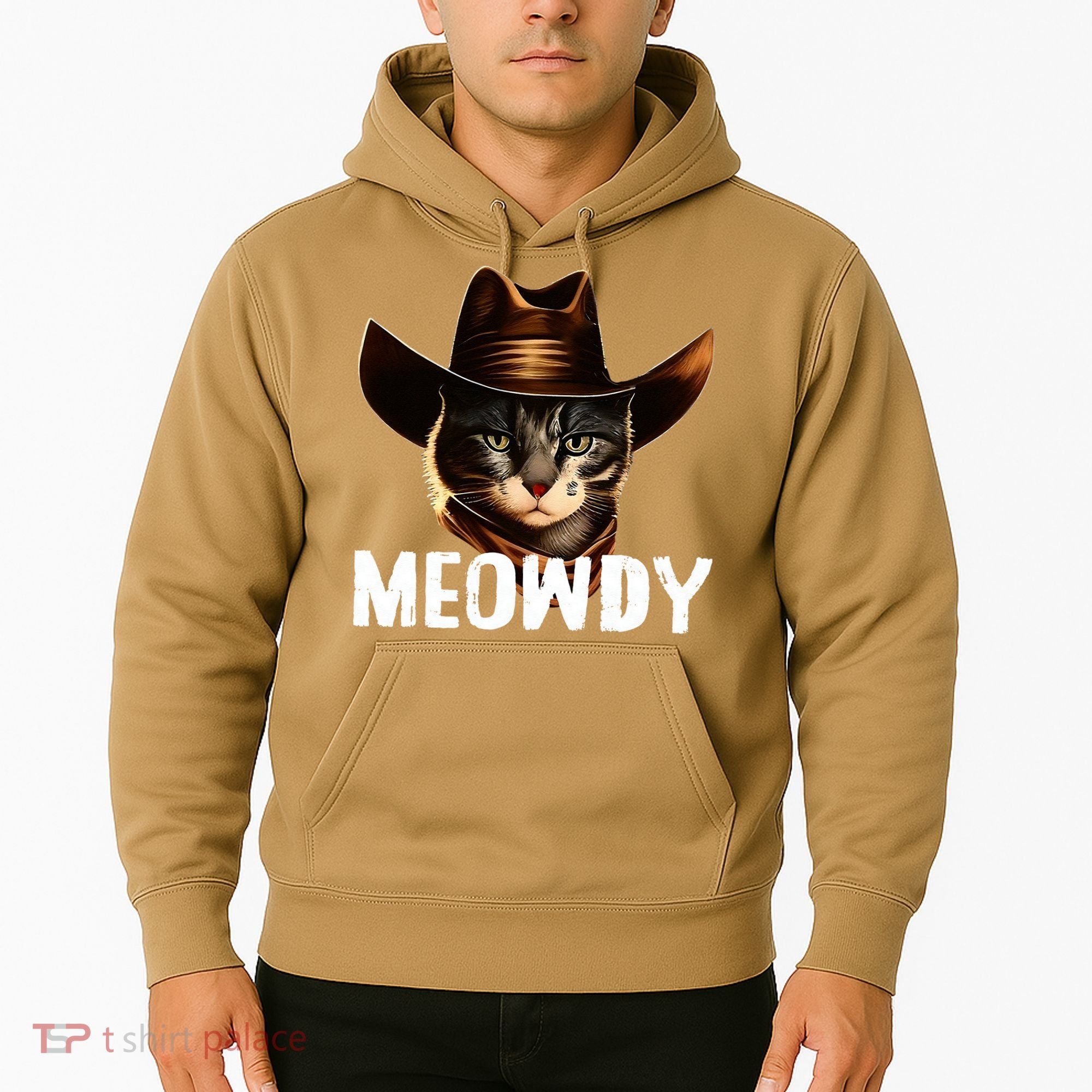 Meowdy Cat Cowboy Funny Cat Meme Hoodie