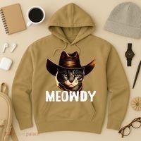 Meowdy Cat Cowboy Funny Cat Meme Hoodie thumb 3