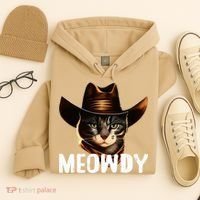 Meowdy Cat Cowboy Funny Cat Meme Hoodie thumb 4