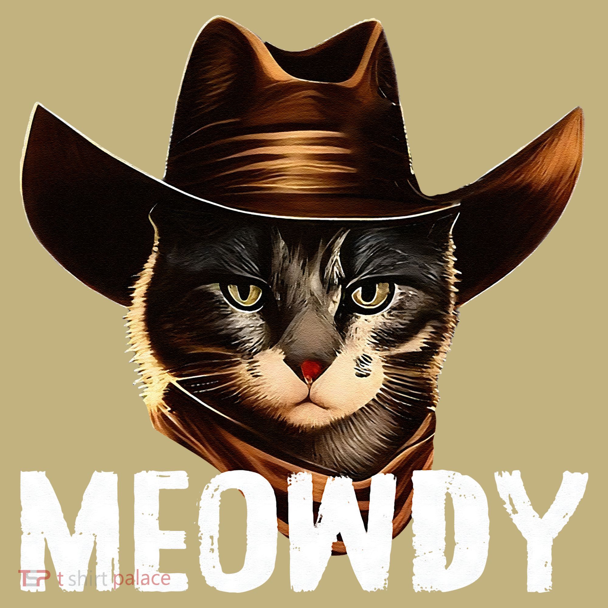 Meowdy Cat Cowboy Funny Cat Meme Hoodie
