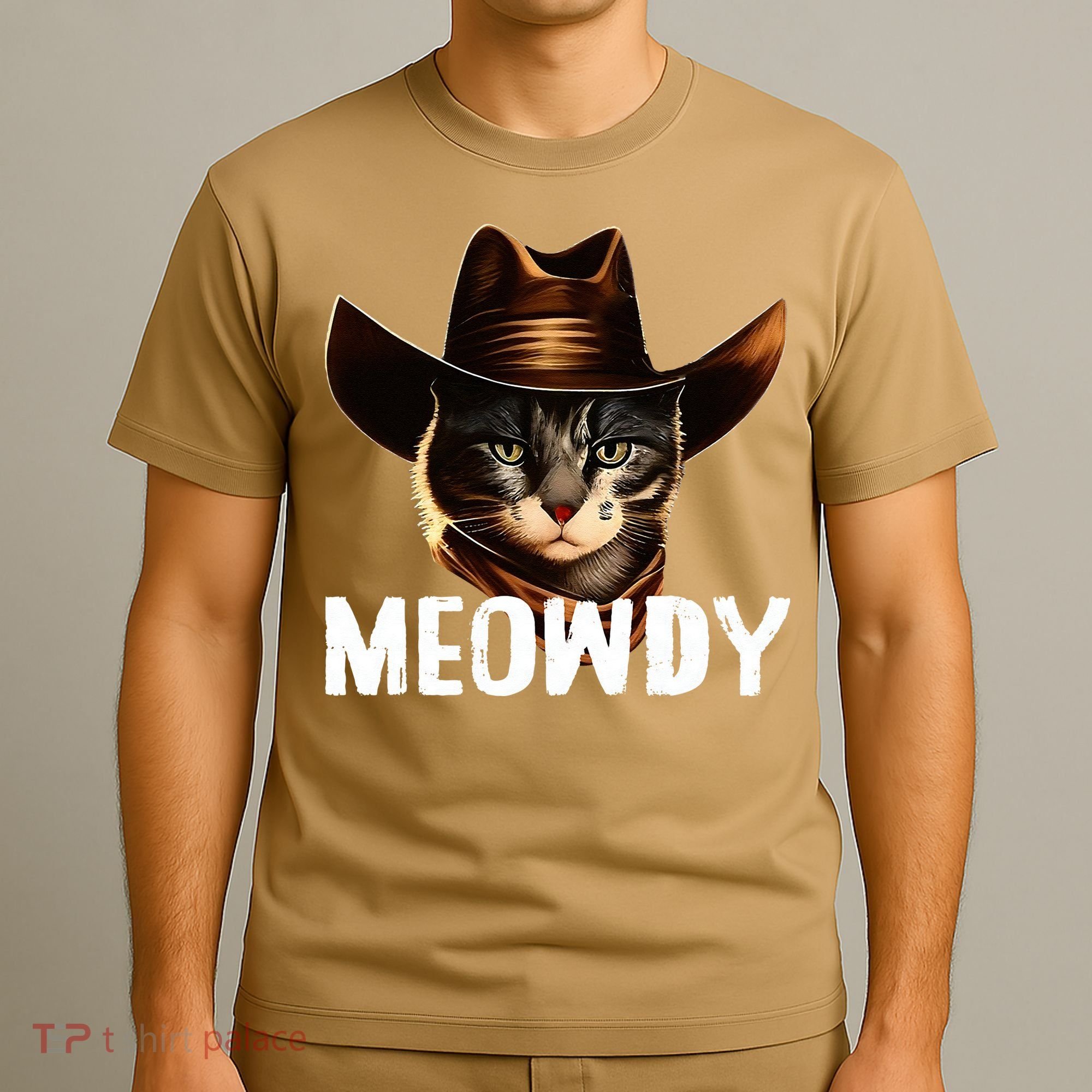 Meowdy Cat Cowboy Funny Cat Meme T-Shirt