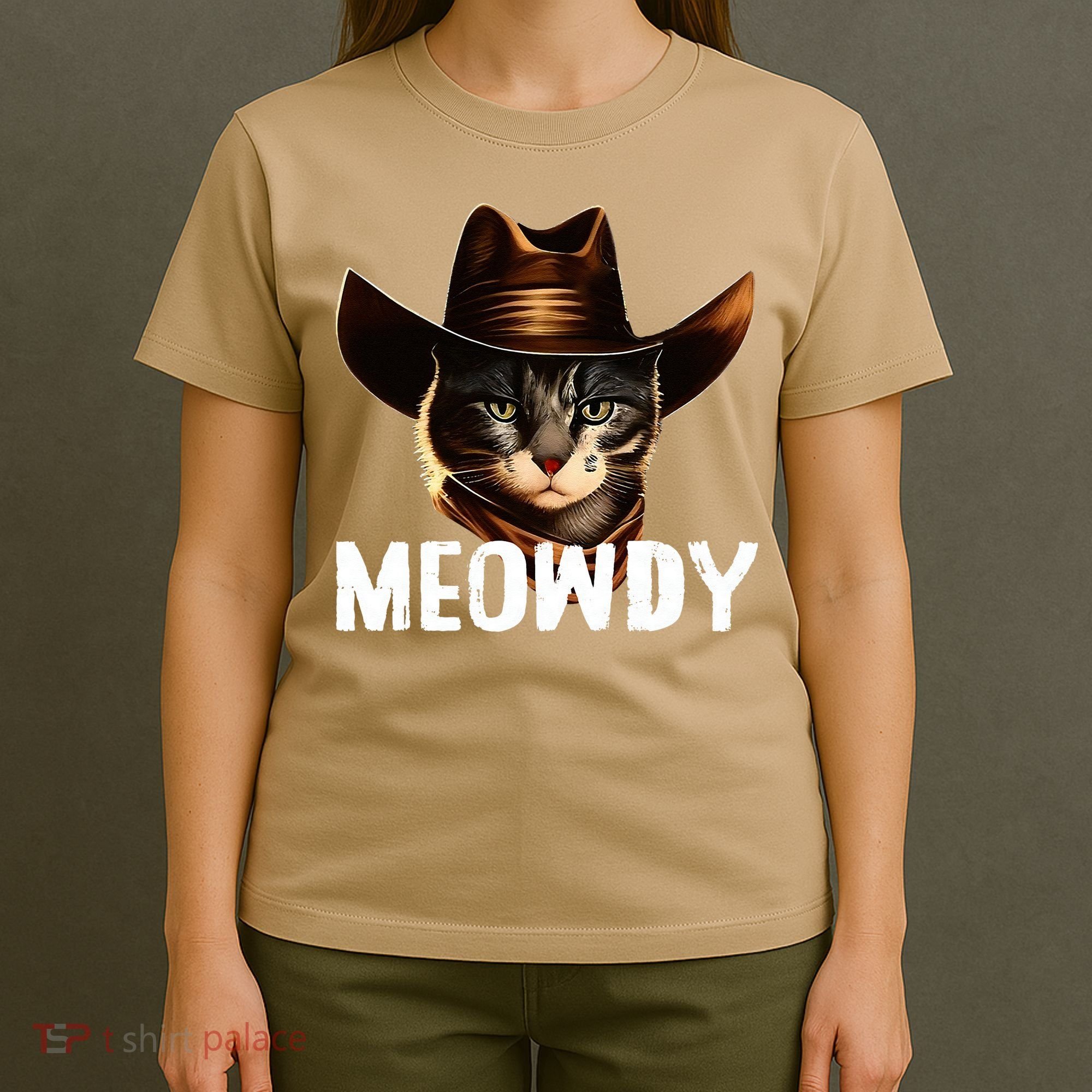Meowdy Cat Cowboy Funny Cat Meme T-Shirt
