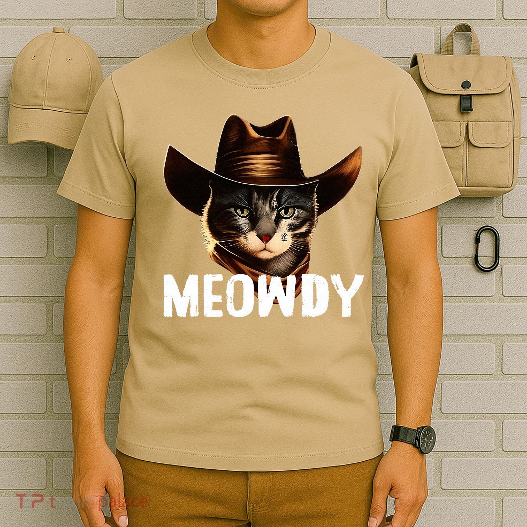Meowdy Cat Cowboy Funny Cat Meme T-Shirt