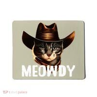 Meowdy Cat Cowboy Funny Cat Meme Mousepad thumb 0