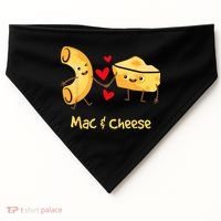 Mac & Cheese Couple Macaroni And Cheese Lover Foodie USA-Made Doggie Bandana thumb 0