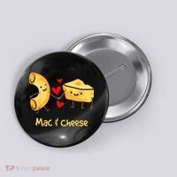 Mac & Cheese Couple Macaroni And Cheese Lover Foodie Button thumb 0
