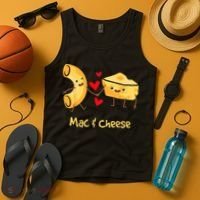 Mac & Cheese Couple Macaroni And Cheese Lover Foodie Tank Top thumb 4