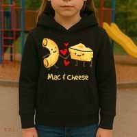 Mac & Cheese Couple Macaroni And Cheese Lover Foodie Kids Hoodie thumb 3