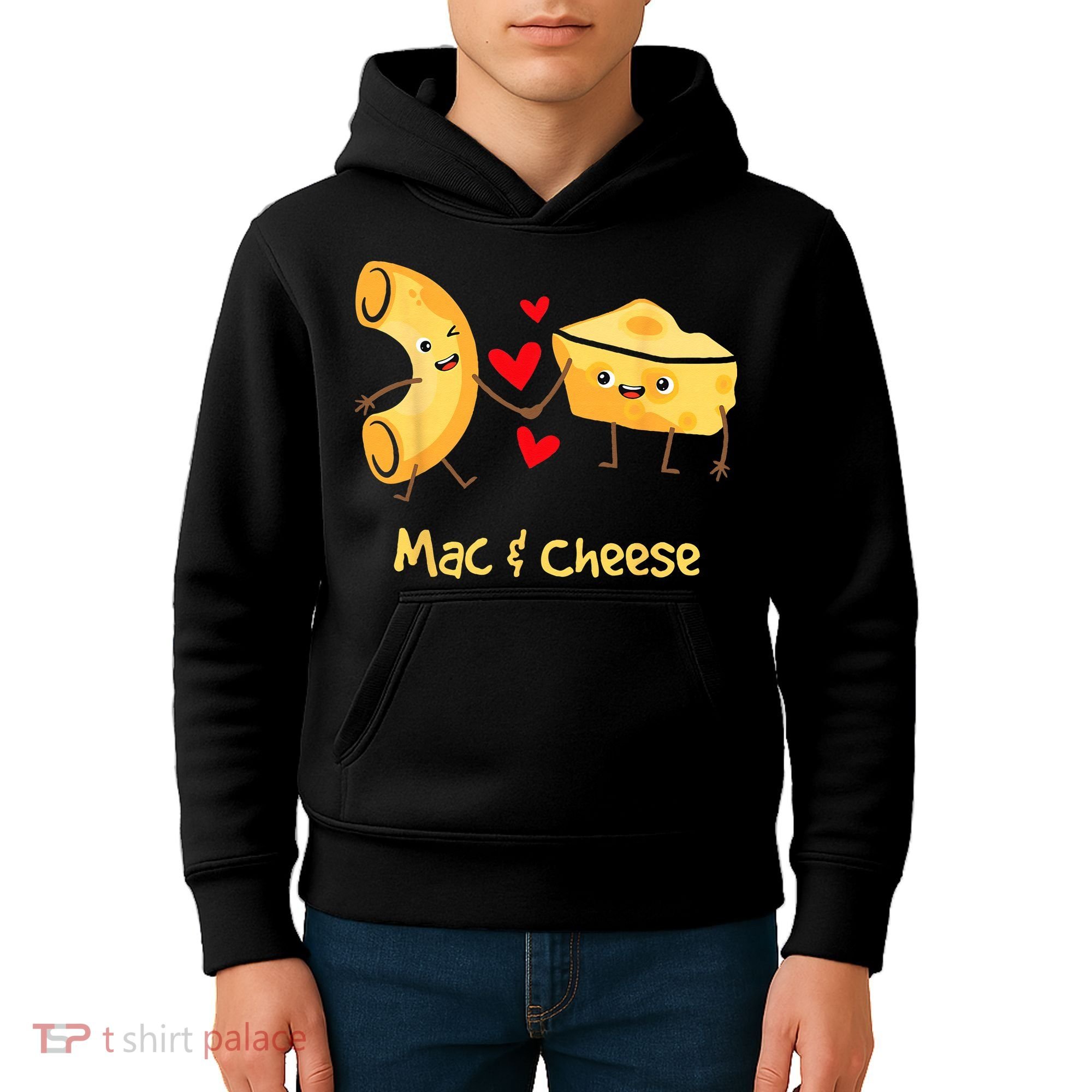Mac & Cheese Couple Macaroni And Cheese Lover Foodie Kids Hoodie