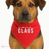 Mama Claus Christmas Holiday USA-Made Doggie Bandana thumb 1