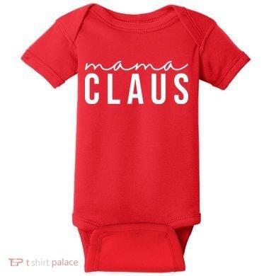 Mama Claus Christmas Holiday Baby Bodysuit
