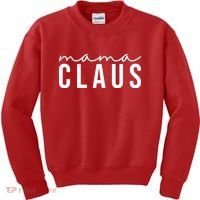 Mama Claus Christmas Holiday Kids Sweatshirt thumb 0