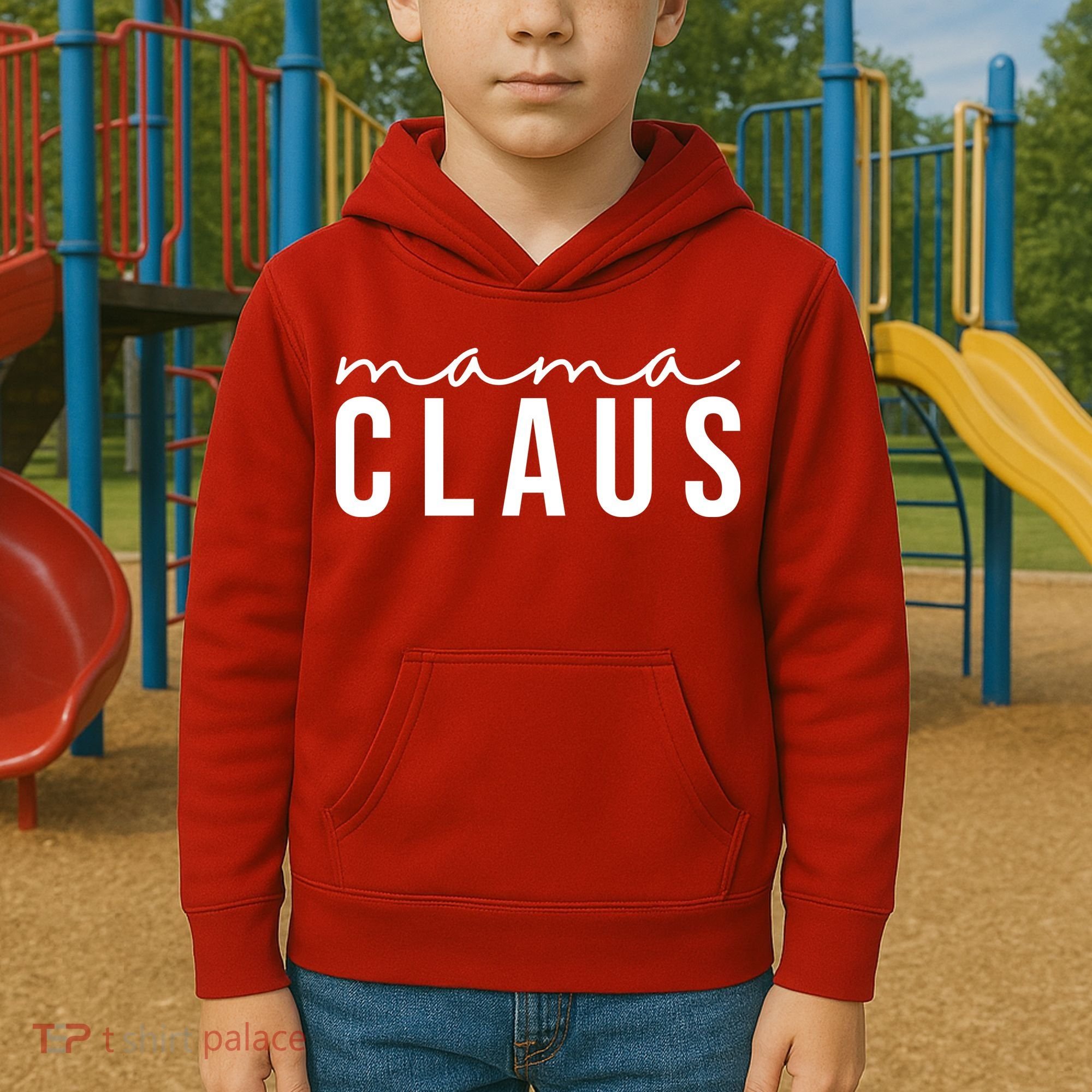 Mama Claus Christmas Holiday Kids Hoodie