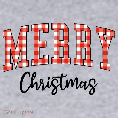Merry Christmas Classic Checkered Women's Racerback Cropped Tank