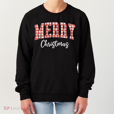 Merry Christmas Classic Checkered Women's Sweatshirt