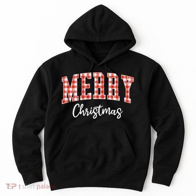 Merry Christmas Classic Checkered Hoodie
