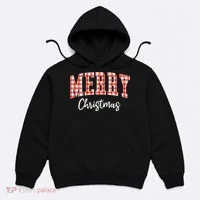 Merry Christmas Classic Checkered Hoodie thumb 0