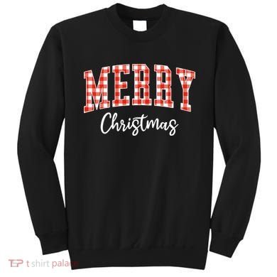 Merry Christmas Classic Checkered Sweatshirt