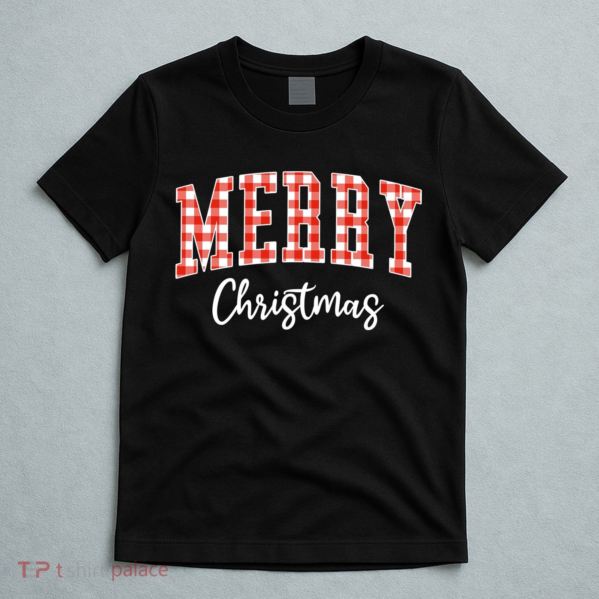 Merry Christmas Classic Checkered T-Shirt