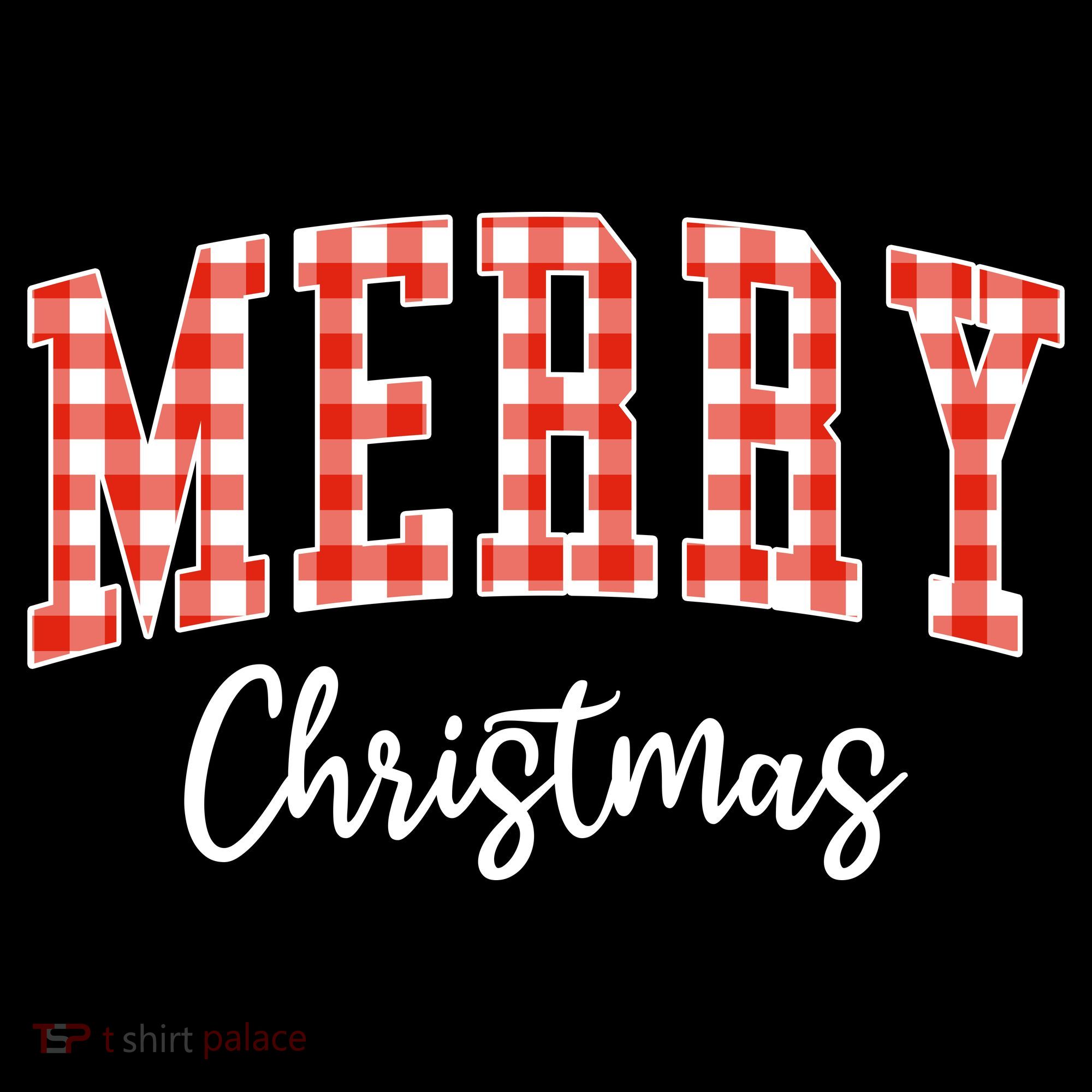 Merry Christmas Classic Checkered Bucket Hat