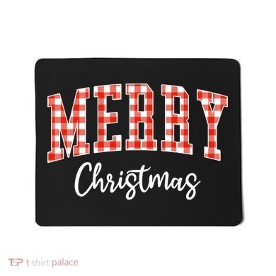 Merry Christmas Classic Checkered Mousepad