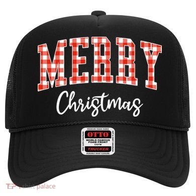 Merry Christmas Classic Checkered Hat