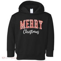 Merry Christmas Classic Checkered Toddler Hoodie thumb 0