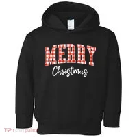 Merry Christmas Classic Checkered Toddler Hoodie thumb 0