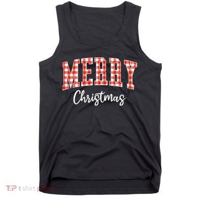 Merry Christmas Classic Checkered Tank Top