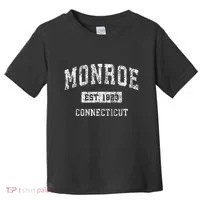 Monroe Connecticut Ct Vintage Established Toddler T-Shirt thumb 0