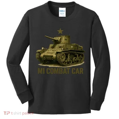 M1 Combat Car Kids Long Sleeve Shirt