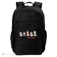 Meowy Christmas Cute Santa Funny Cat Lover Gift Backpack thumb 0