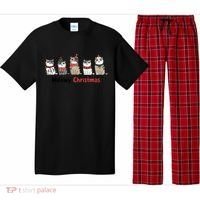 Meowy Christmas Cute Santa Funny Cat Lover Gift Pajama Set thumb 0